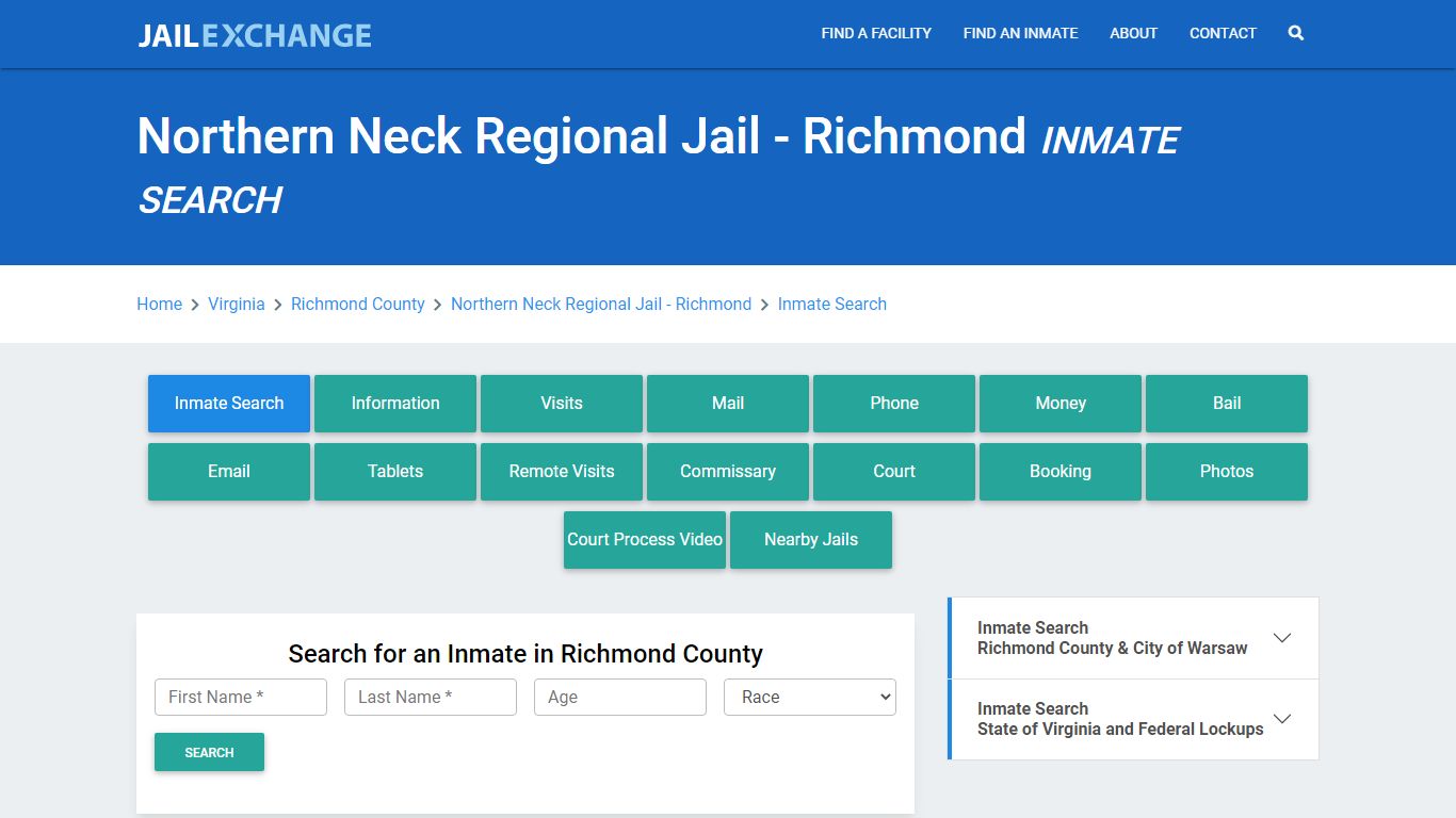 Richmond, VA Inmate Search: Roster & Mugshots - Jail Exchange